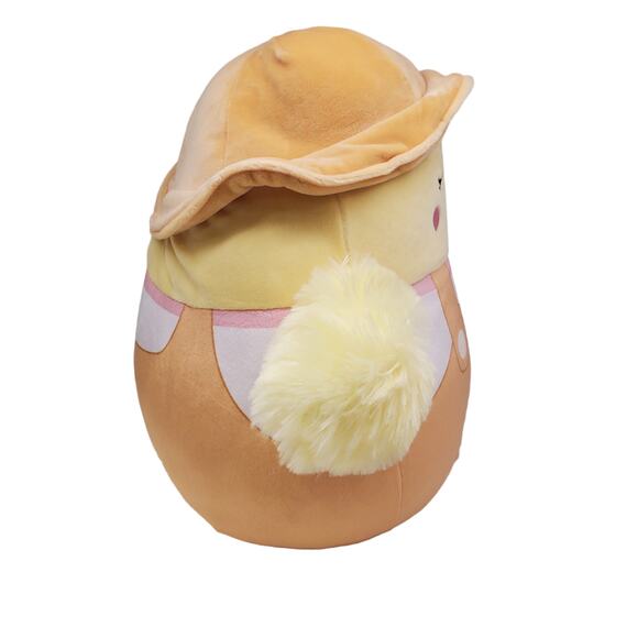 Aimee The Chick Squishmallow with Overalls 12 inch Hat 2021 Easter Plush - Picture 6 of 9